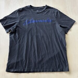 Extracurricular Shirt Mens XL Black Embroidered Script Golf Tee T-Shirt Made USA